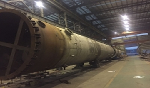 In the production of distillation column